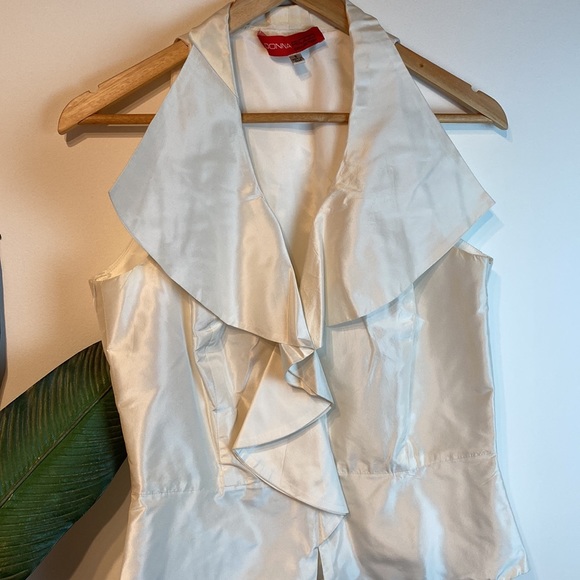 Silk Ruffle Front Blouse - Picture 6 of 6